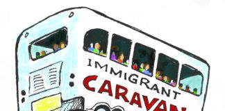 Immigrant caravan Immigrant caravan, Dave Granlund, southern Utah, Utah, St. George, The Independent, us border, block, trump, troops, divert, asylum seekers, mexico, central America, families, children