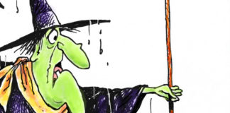 October stormy weather October stormy weather, Dave Granlund, rain, hurricane, flood, surge, rainy, clouds, weather, witch, broom, mop, wet weather, rivers, flooding, October,