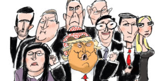 Friends With Emoluments Friends With Emoluments, Pat Bagley, southern Utah, Utah, St. George, The Independent, MBS, bin Salman, Saudi, Saudi Arabia, murder, Khashoggi, Turkey, caravan, Central America, America, immigration, lies, Trump, Middle East, mexico, the wall