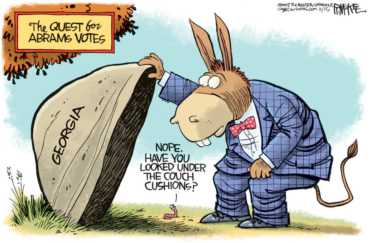 Abrams Votes Under Rock, Rick McKee, southern Utah, Utah, St. George, The Independent, Georgia,Stacey Abrams,Brian Kemp,Abrams,Kemp,Governor,888, election