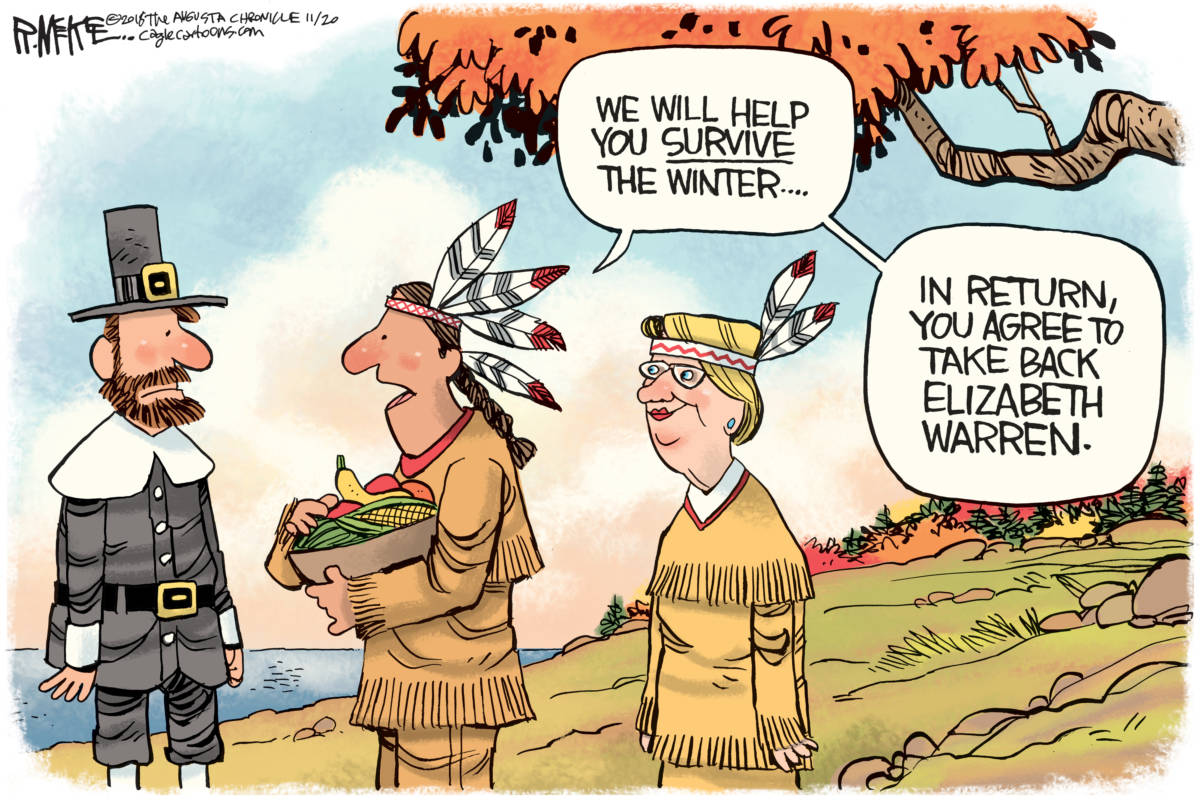 Thanksgiving Deal, Rick McKee, southern Utah, Utah, St. George, The Independent, Thanksgiving, Elizabeth Warren, Pilgrims, Native Americans, Indians, 888