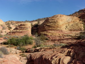 Hiking Southern Utah: Buckskin Hollow via Winchester Trail is a surprise and worth the effort, very close to St. George, and a wonderland of stripy color.