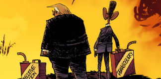 Immigration Wildfire Immigration Wildfire, Nate Beeler, southern Utah, Utah, St. George, The Independent, donald trump, barack obama, president, politics, immigration, wildfire, migrant, caravan, law, demagoguery, executive action, government, border, fire