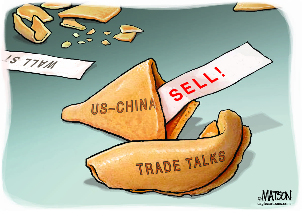 Wall Street Fortune Cookie on US China Trade Talks, RJ Matson, southern Utah, Utah, St. George, The Independent, Wall, Street, Fortune, Cookie, US, USA, America, China, Trade, Talks, Sell, Stock, market, Losses, Business, Economy
