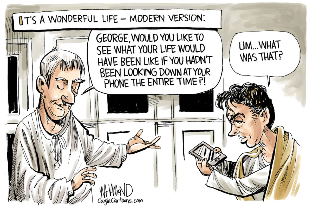 It's a Wonderful Life, modern version, Dave Whamond, southern Utah, Utah, St. George, The Independent, Its a Wonderful Life parody,updated,modern version,Jimmy Stewart,cell phone addiction,social media