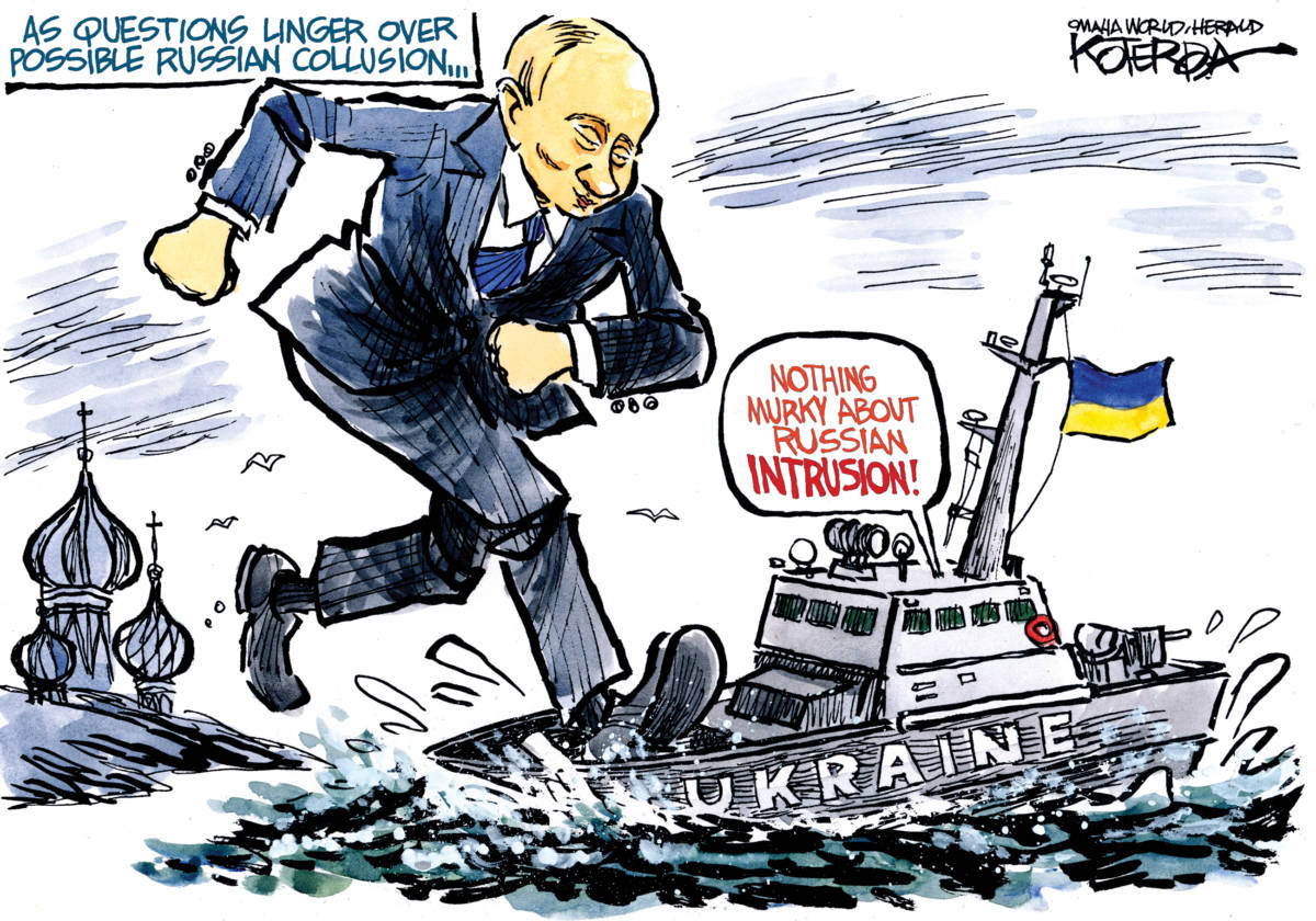 Putin Oversteps, Jeff Koterba, southern Utah, Utah, St. George, The Independent, Koterba, Trump, Ukraine, Russia, Putin, boats, Crimea