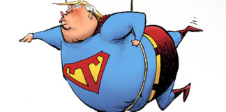 Tariff Man Tariff Man, Nate Beeler, southern Utah, Utah, St. George, The Independent, donald trump, president, tariff man, trade war, china, economy, business, superman, politics