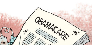 Obamacare Trashed Obamacare Trashed, Rick McKee, southern Utah, Utah, St. George, The Independent, Obamacare, healthcare, Trump, Obama, courts, unconstitutional