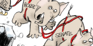Trump Shutdown Trump Shutdown, Pat Bagley, southern Utah, Utah, St. George, The Independent, Trump, shut down, shutdown, border, border wall, wall, continuing resolution, budget, Trump shutdown, GOP, congress, Democrats, Republicans