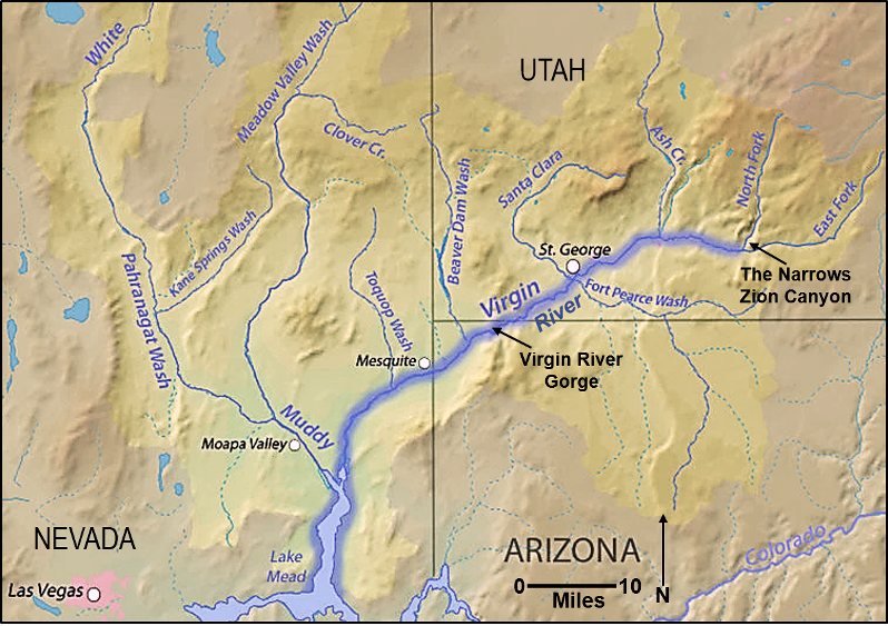 Our Geological Wonderland: The Virgin River has eroded two spectacular canyons: the Narrows in Zion National Park and the Virgin River Gorge in Arizona.