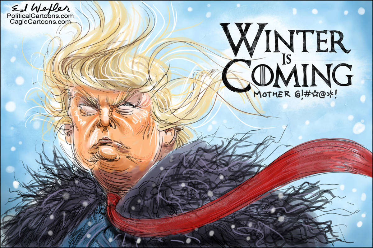 Trump Winter Is Coming, Ed Wexler, southern Utah, Utah, St. George, The Independent, sanctionsposter, whitehouse, rashidatlaib, freshmansenator, language