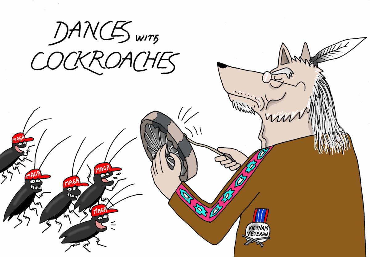 Dances with Cockroaches, Stephane Peray, southern Utah, Utah, St. George, The Independent, Nathan Phillips , Native Americans , Wall, Trump, immigration , racism , first nations