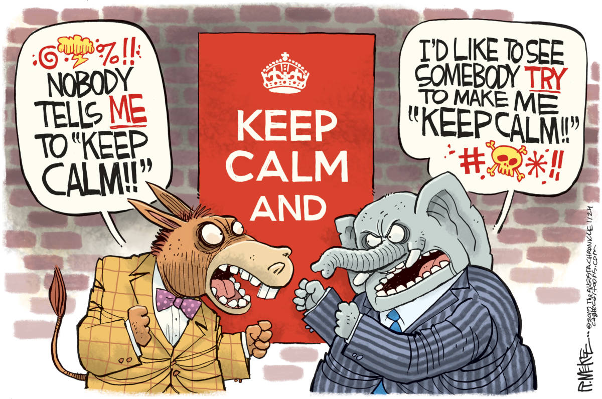 Everybody Calm Down, Rick McKee, southern Utah, Utah, St. George, The Independent, Covington Catholic, race, racism, Native American, Trump, GOP, Republicans, Democrats, shutdown, Pelosi, State of the Union
