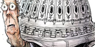 Missing Majority Leader Missing Majority Leader, Adam Zyglis, southern Utah, Utah, St. George, The Independent, majority leader, mitch mcconnell, washington, congress, gop, republicans, box turtle, capitol, government, shutdown, leadership