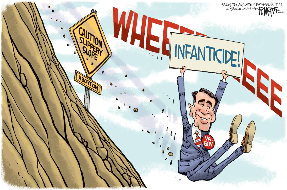Caution: slippery slope by Rick McKee, southern Utah, Utah, St. George, The Independent,