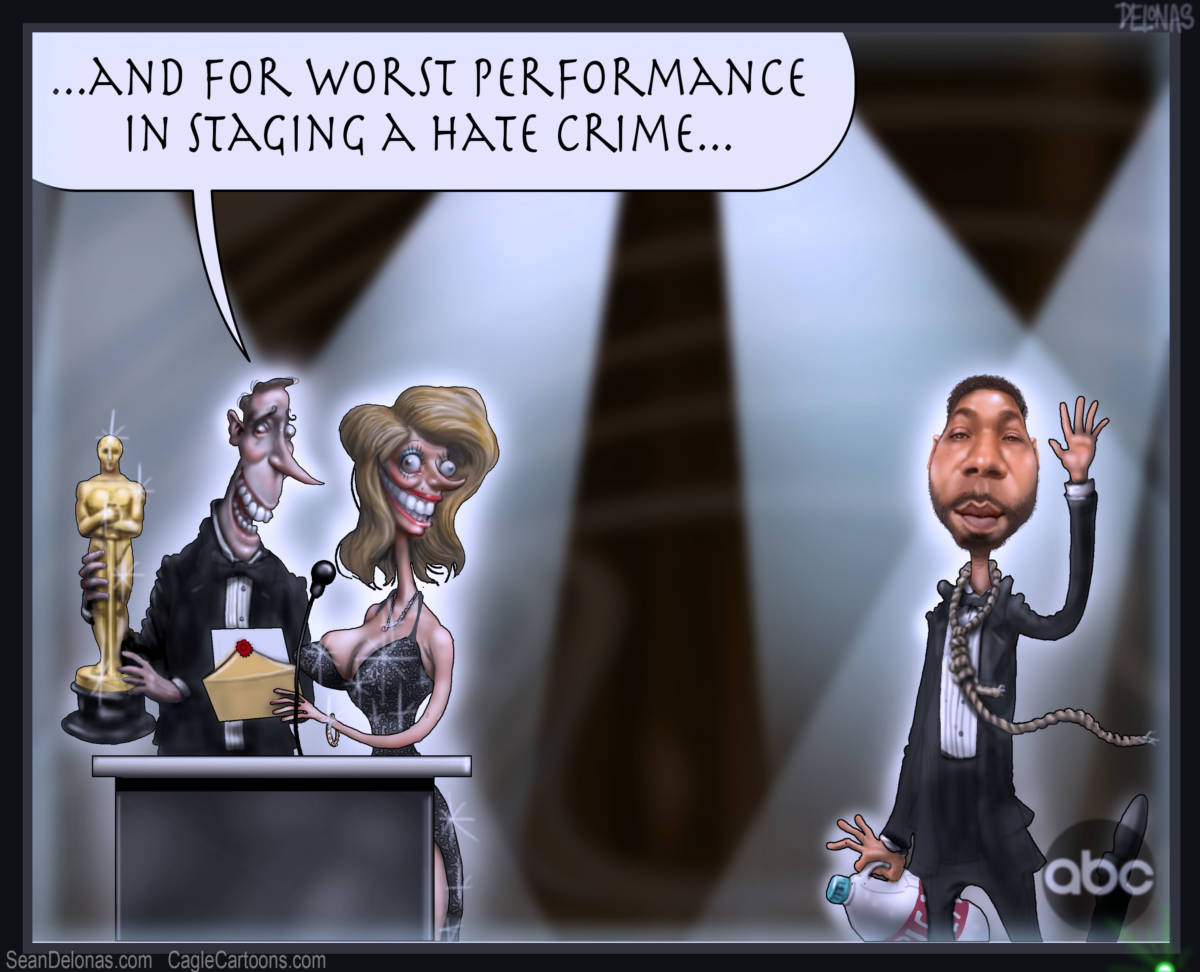 Academy Awards and Jussie Smollett, Sean Delonas, southern Utah, Utah, St. George, The Independent, Academy Awards 2019,Jussie Smollett,Hate crime,Hoax Fake False police report,Oscars,