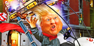 Ghostbuster Trump Ghostbuster Trump, Bart van Leeuwen, southern Utah, Utah, St. George, The Independent, national emergencies decleration,border wall,trump,ocasio cortez,cnn,ghostbusters