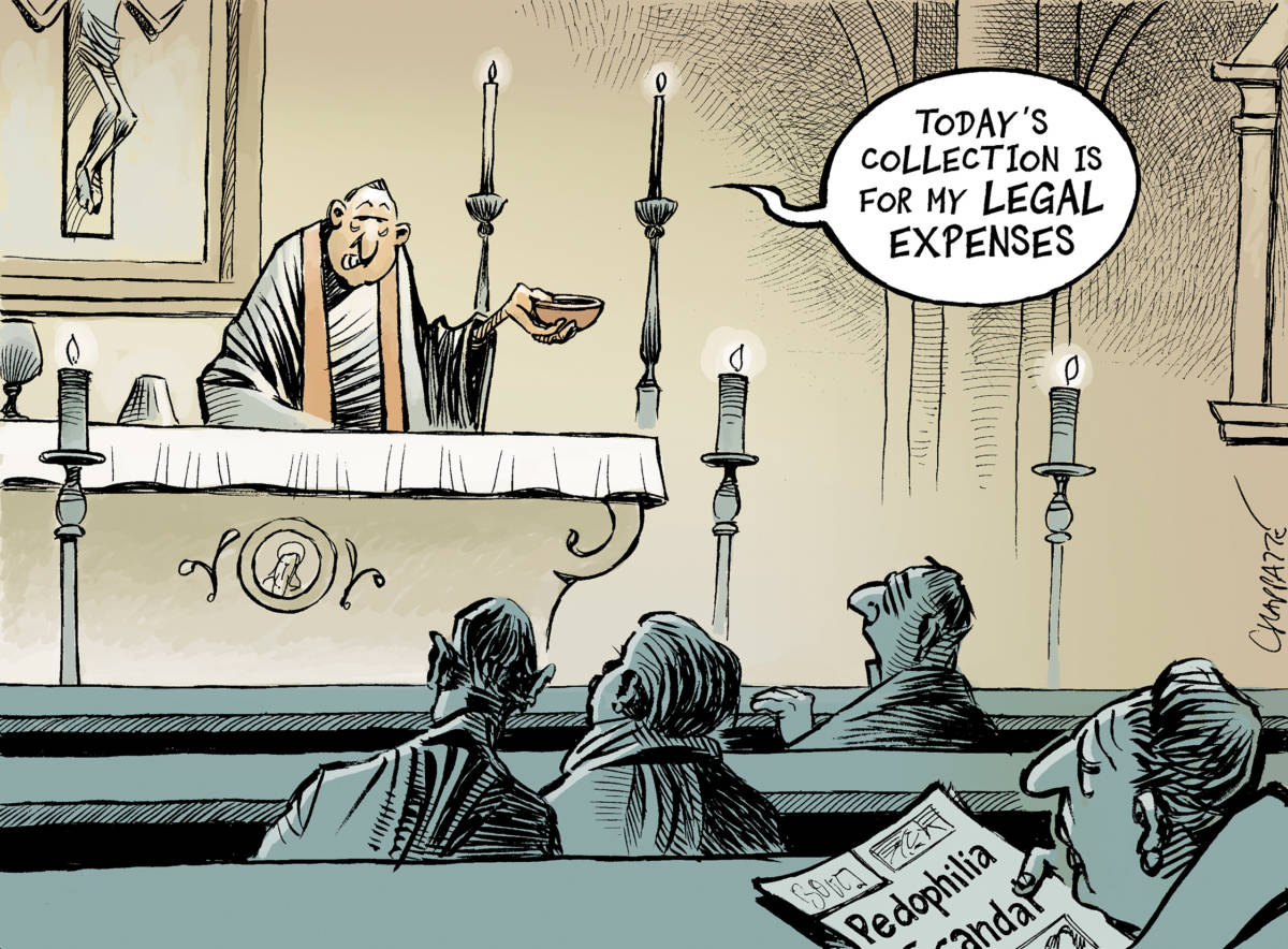 The Church and the scandal, Patrick Chappatte, southern Utah, Utah, St. George, The Independent, Catholic Church, justice, Pedophilia, Religion, Scandal, Sexuality