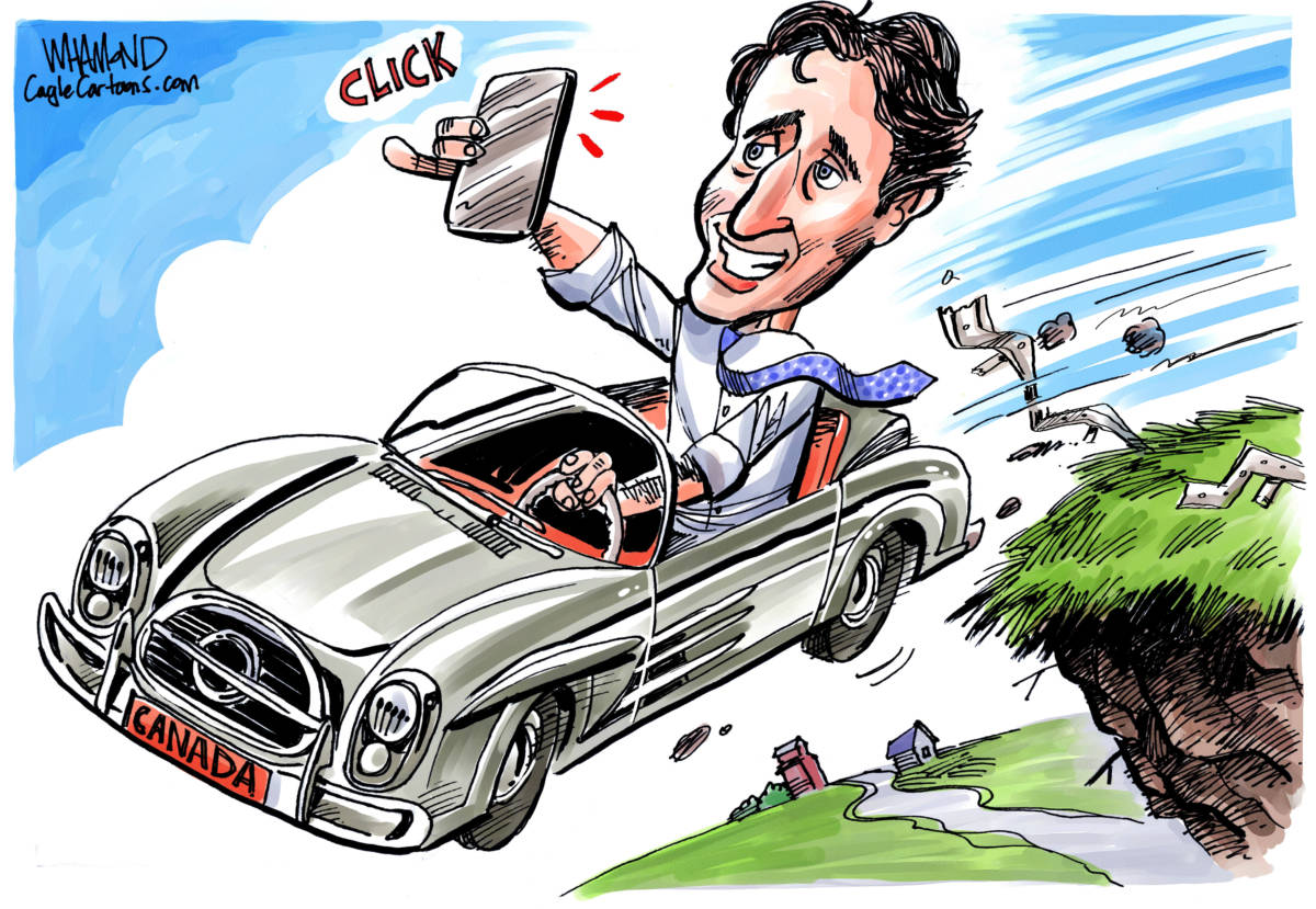Trudeau in free fall, Dave Whamond, southern Utah, Utah, St. George, The Independent, PM Justin Trudeau,SNC Scandal,JWR,lack of apology,Canadian economy,LavScam,Liberals,PMO,just not ready,erosion of trust,bad communications,excuses