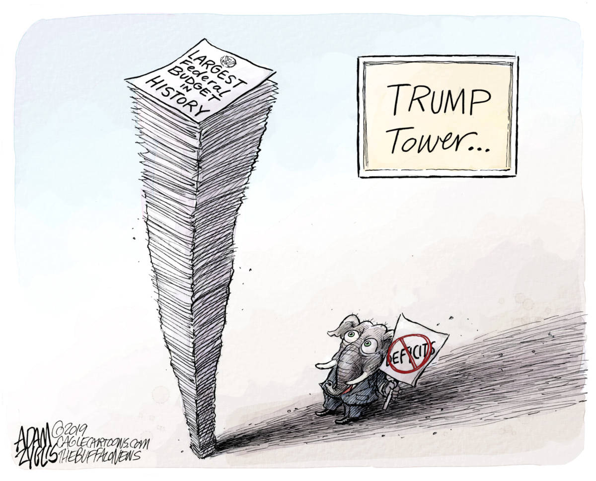 Federal budget, Adam Zyglis, southern Utah, Utah, St. George, The Independent, trump, budget, federal budget, spending, washington, president, trump tower, conservatives, deficits, republican party