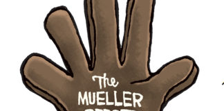 Mueller Report Glove Mueller Report Glove, Rick McKee, southern Utah, Utah, St. George, The Independent, Mueller, Russia, Trump, OJ Simpson,