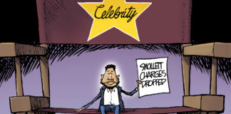 Jussie Smollett Justice Jussie Smollett Justice, Nate Beeler, southern Utah, Utah, St. George, The Independent, jussie smollett, justice, charges, dropped, hate crime, hoax, chicago, chair, celebrity, actor, entertainment, empire, tv, star, television