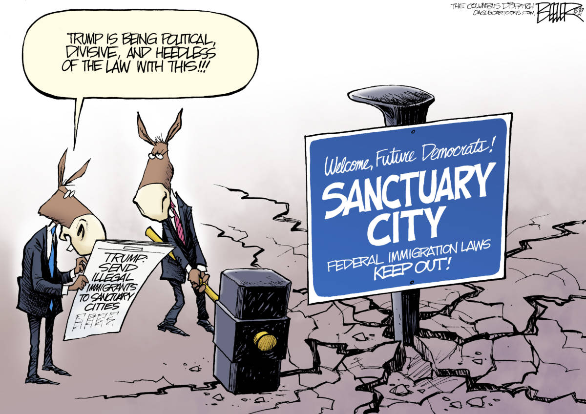 Sanctuary City, Nate Beeler, southern Utah, Utah, St. George, The Independent, democrats,sanctuary city,donald trump,president,immigration,illegal immigrant,border,liberal,divisive,federal,law,politics,political,democratic party,