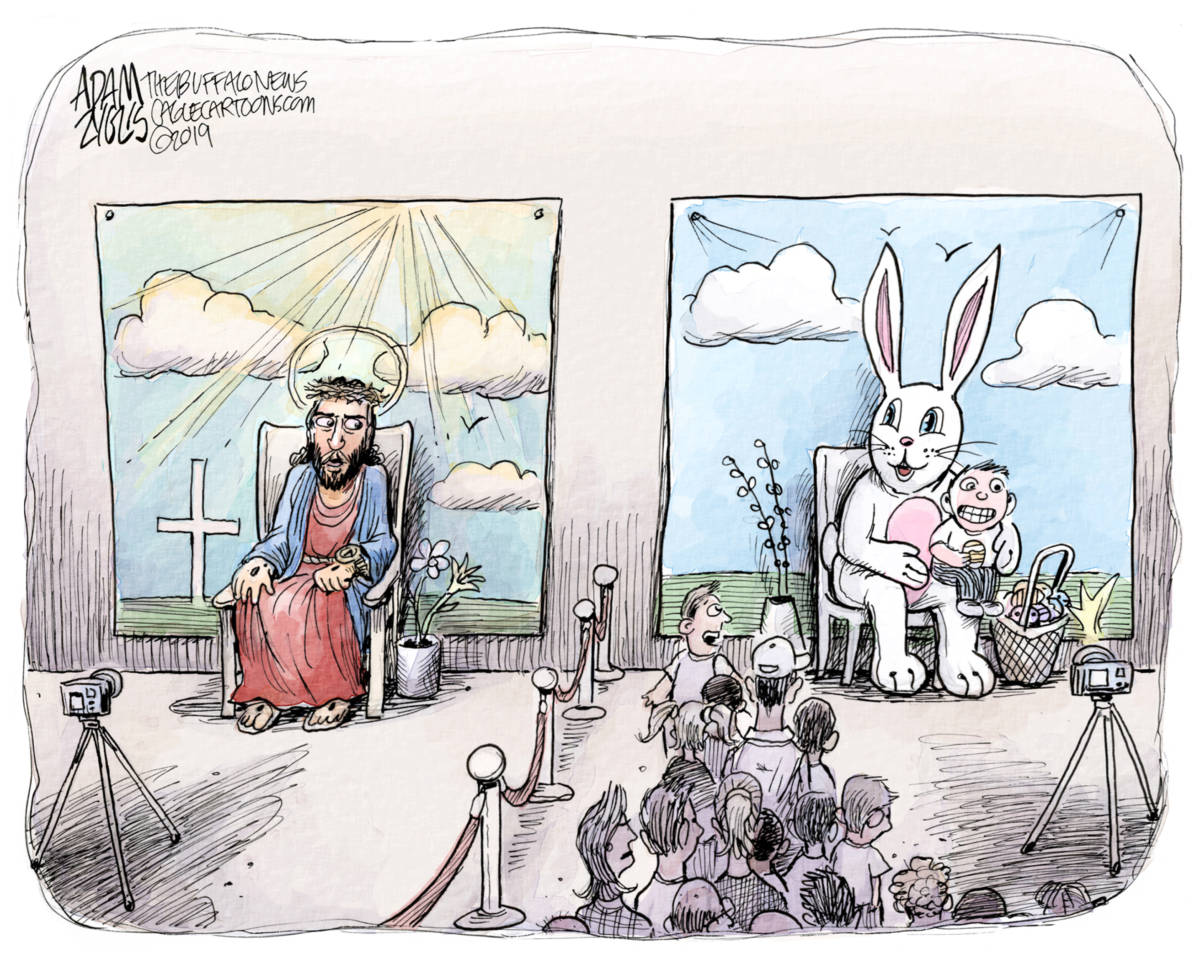 Commodification of Easter, Adam Zyglis, southern Utah, Utah, St. George, The Independent, easter,jesus,commodification,religion,christianity,eggs,bunny,christ,commercialization