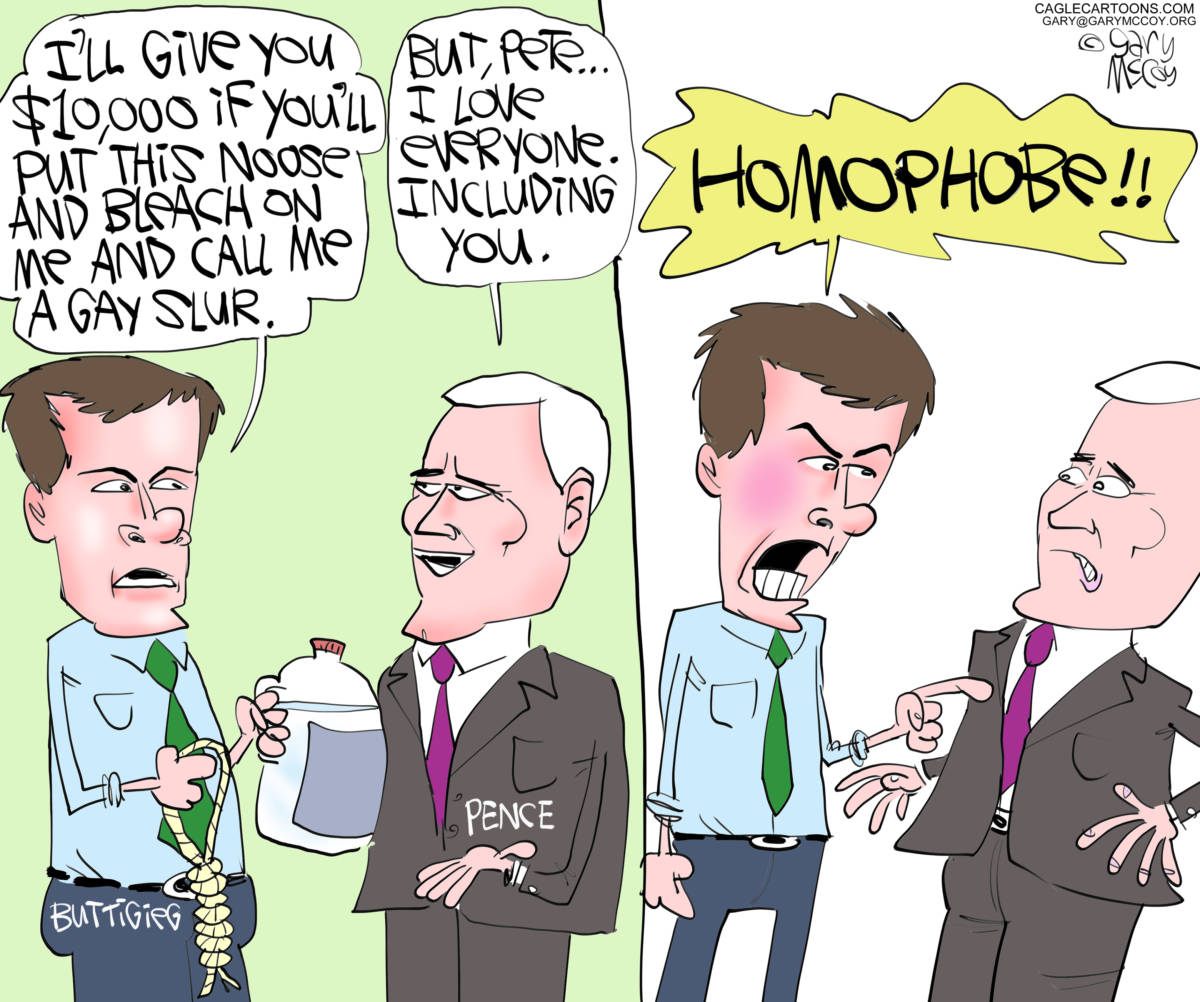 Pete's Hate Hoax, Gary McCoy, southern Utah, Utah, St. George, The Independent, Mayor Pete,Pete Buttigieg,Mike Pence,Vice President,Homophobe,gay rights,gay marriage,evangelical Christians,hate hoax,jussie smollett,bigotry,2020 candidate,