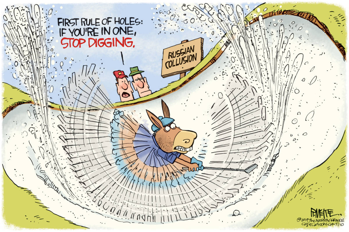 Russian Collusion Hole, Rick McKee, southern Utah, Utah, St. George, The Independent, Trump, Russia, Russian, Collusion, Democrats, golf,