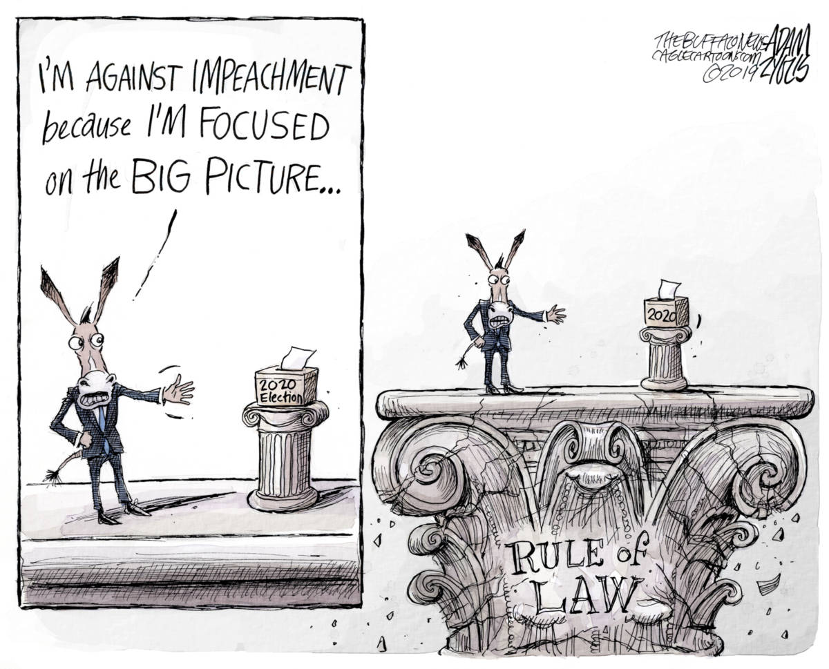 Big picture, Adam Zyglis, southern Utah, Utah, St. George, The Independent, trump, impeachment, democrats, 2020, election, politics, big picture, rule of law, justice, obstruction