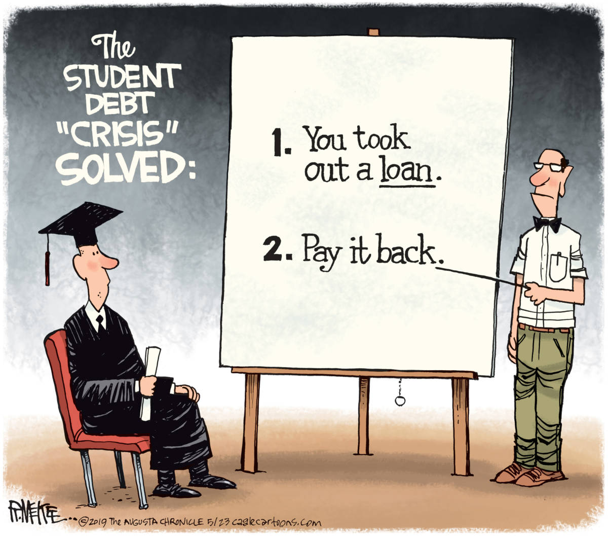 Student Loan Crisis, Rick McKee, southern Utah, Utah, St. George, The Independent, school,education,college,university,loans,
