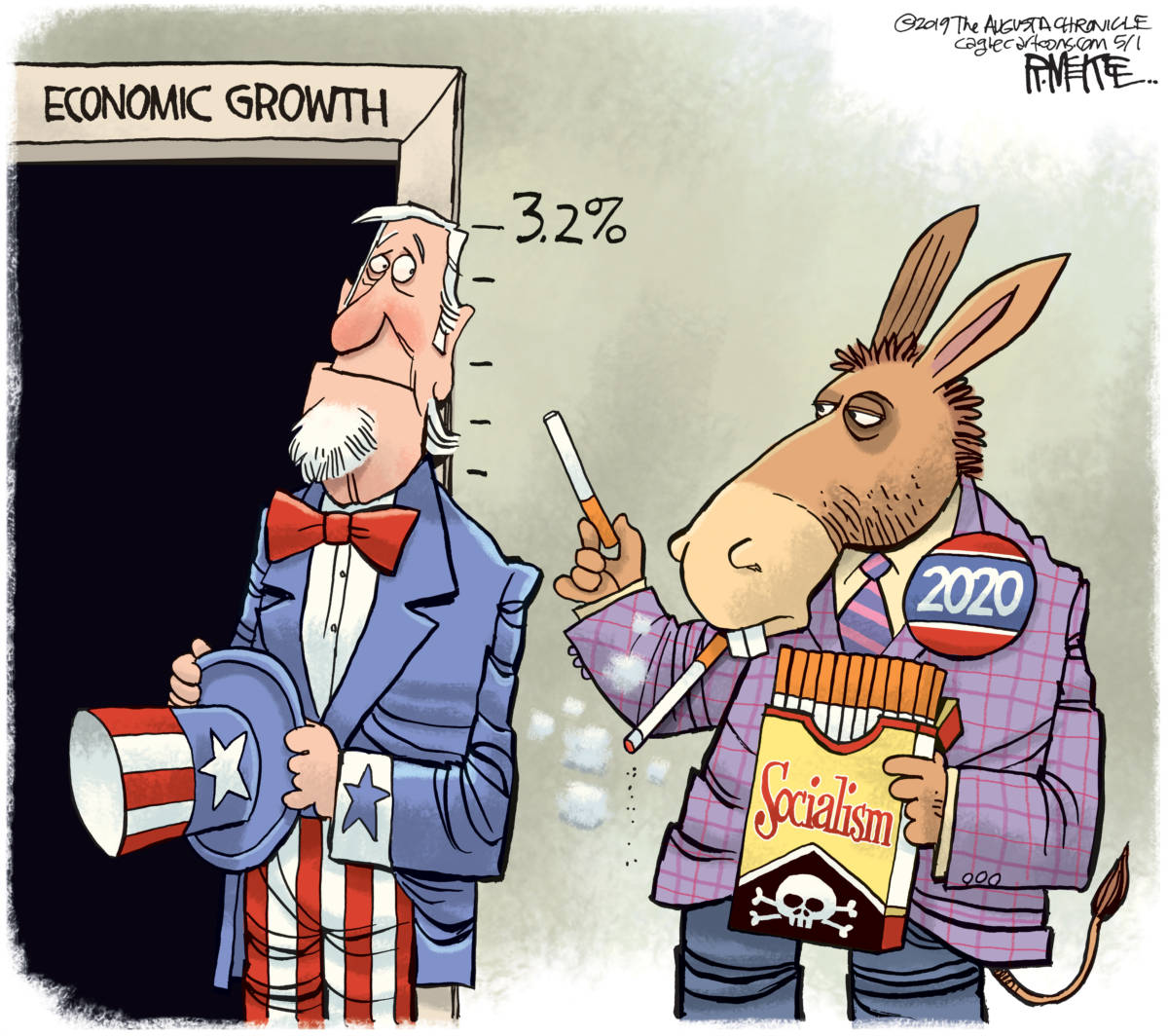 Stunt Your Growth, Jeff Koterba, southern Utah, Utah, St. George, The Independent, Bernie Sanders,campaign,2020,Venezuela,socialism,democrats,888,election