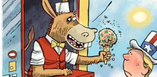 Impeachment Ice Cream Impeachment Ice Cream, Rick McKee, 6:30 poll 7 7:30 quagga 8 teri 8:30 hike 9 landscaping 9:30 howard 10 toon southern Utah, Utah, St. George, The Independent, Trump, Democrats, Russia, collusion, obstruction, impeachment, Pelosi,