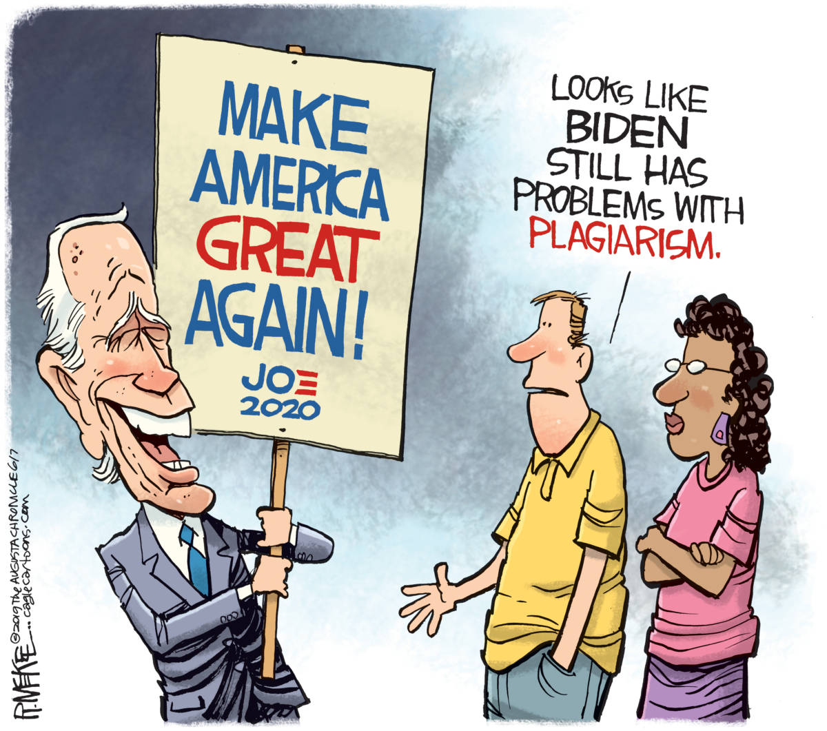 Biden Plagiarism, Rick McKee, southern Utah, Utah, St. George, The Independent, Biden, election 2020, Trump, MAGA, plagiarism,