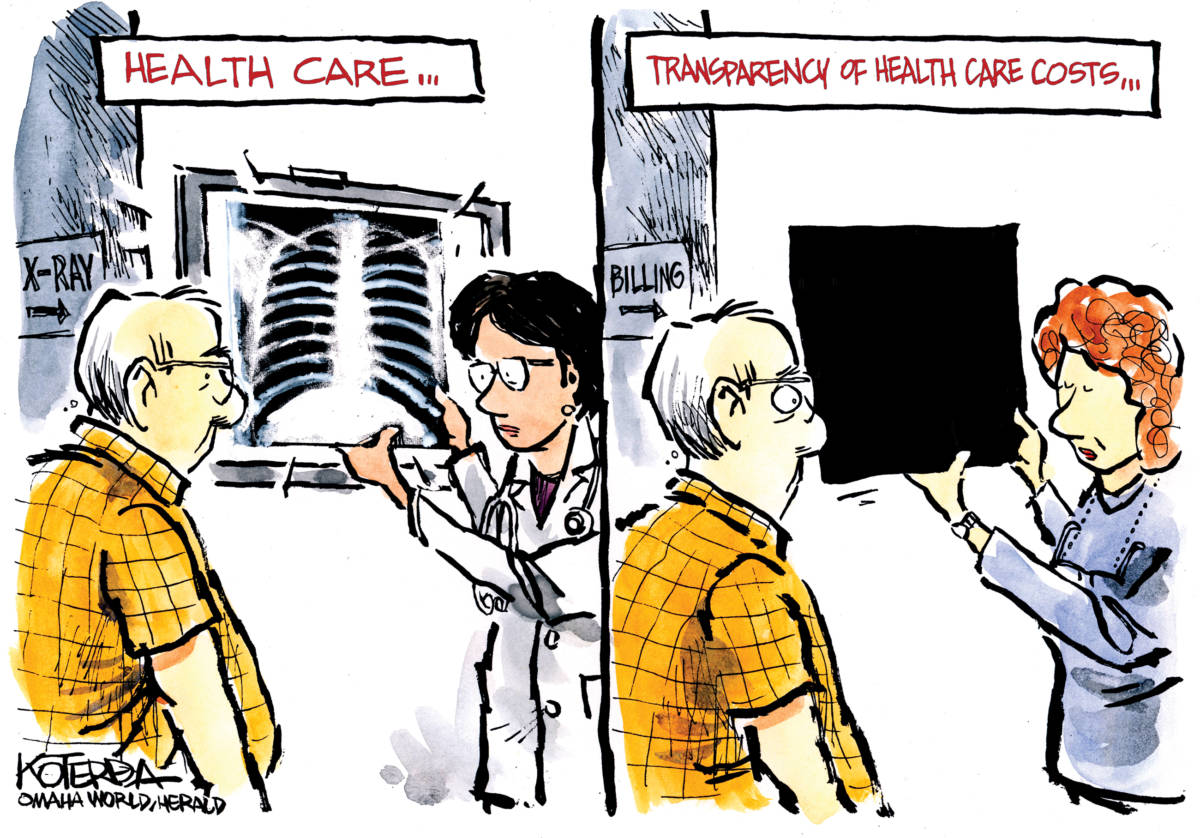 Transparency of Health Care Costs, Jeff Koterba, medical,x-rays,big pharma,medicine,health,doctor