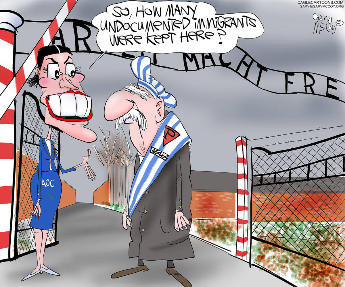 AOC and Auschwitz, Gary McCoy, Alexandria Ocasio-Cortez, AOC, concentration camps, ICE, detention center, Holocaust, southern border
