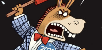 Gay Reparations Gay Reparations, Rick McKee, Elizabeth Warren, Bernie Sanders, Democrats, 2020, pandering, other peoples money, minimum wage, wealth redistribution, reparations, slavery, health care, child care, college, universities, free, student loans, goose, golden eggs, socialism,