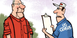 Census Question Census Question, Rick McKee, Census, 2020, illegal, immigration, citizenship, Mexico, immigrants,