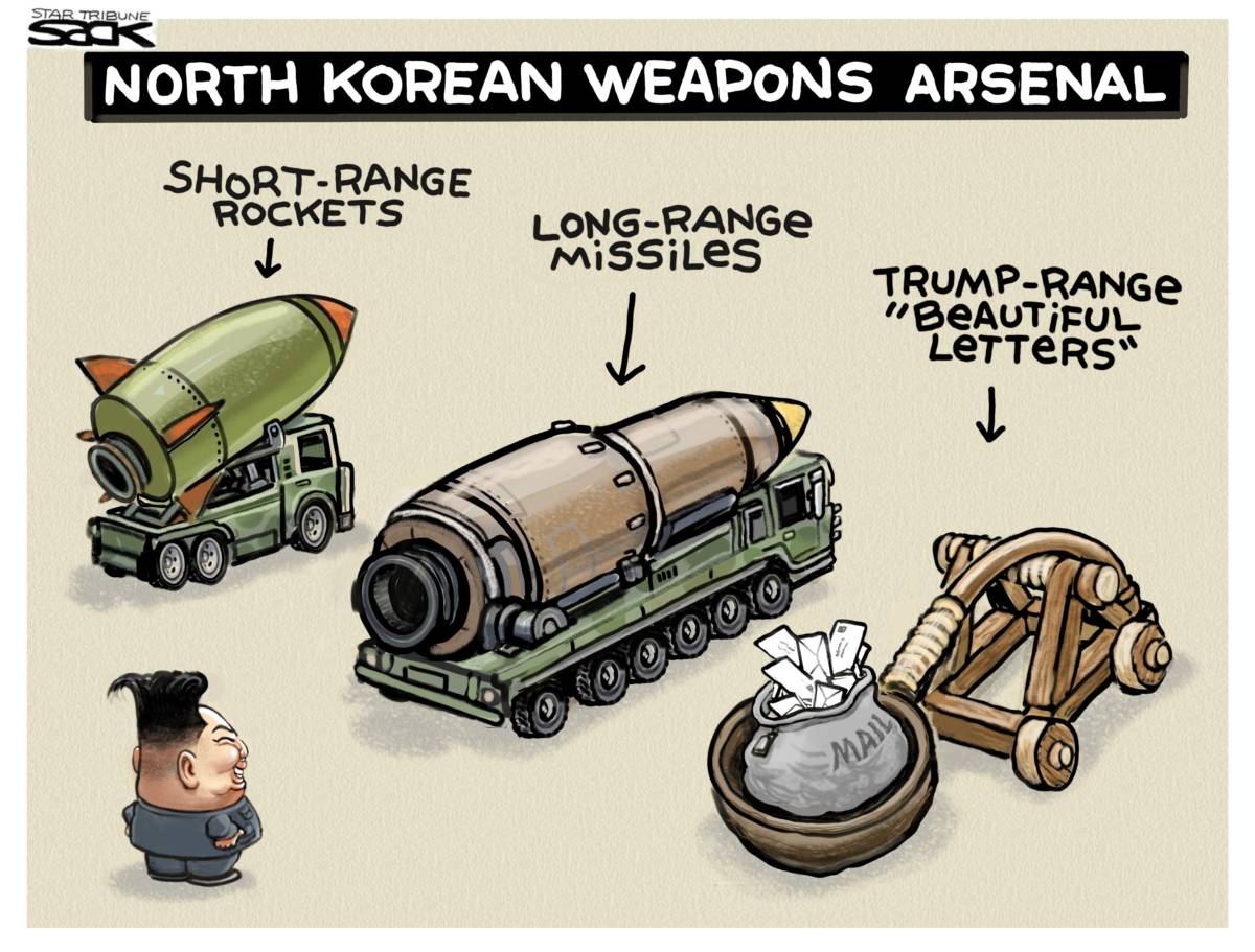 Kim Weapons, Steve Sack, Kim, North Korea, n Korea, missiles, summit