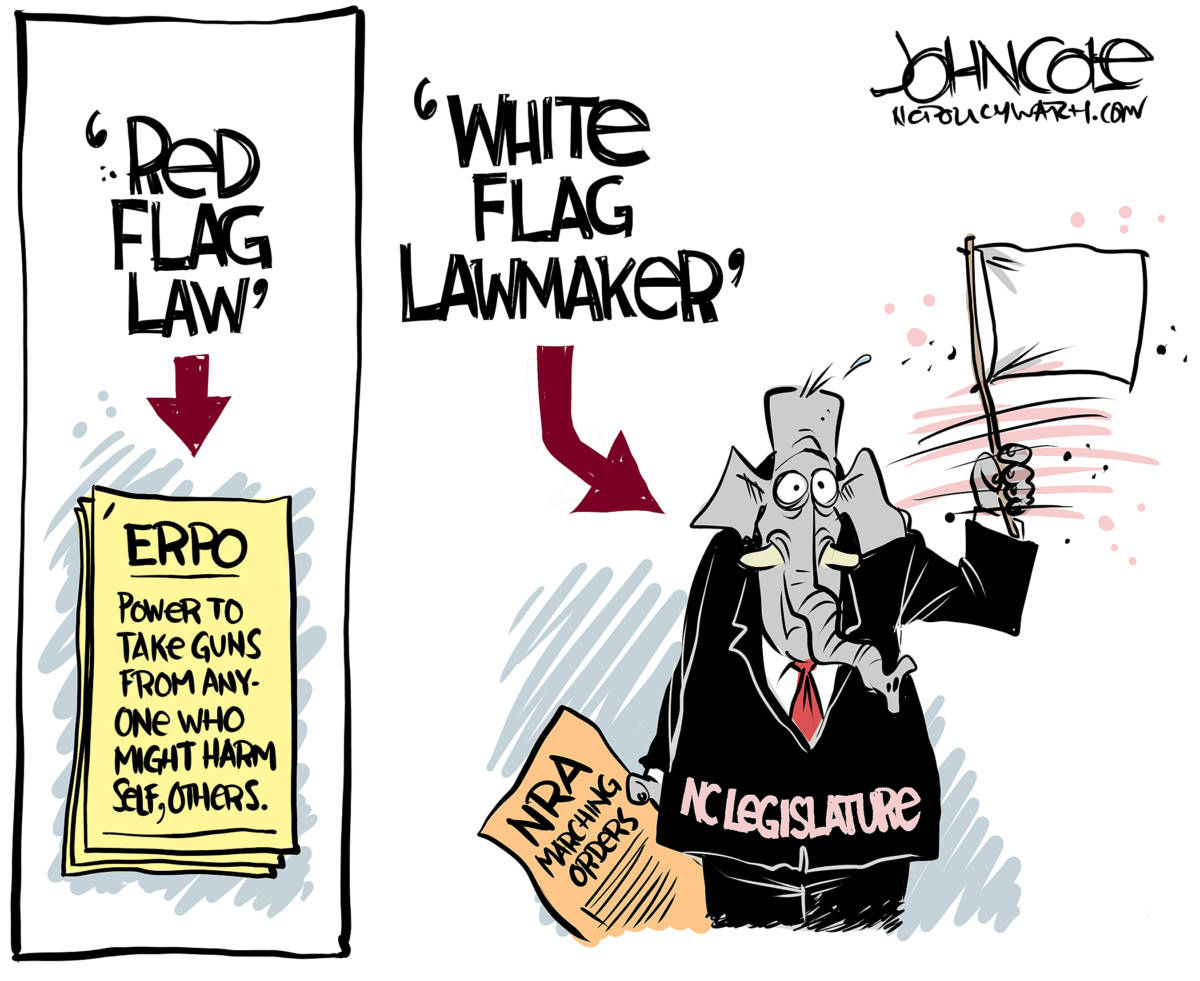 Red Flag Laws, John Cole, North Carolina, guns, mass shootings, red flag, legislature, GOP, Phil Berger, Tim Moore, gun control, Dayton, El Paso, Parkland, NRA