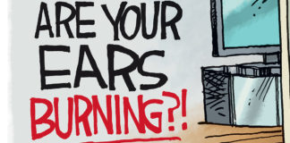 Obama Ears Burning Obama Ears Burning, Rick McKee, Obama, Biden, 2020, presidential, election, primaries, illegal immigration, deportation, Trump,