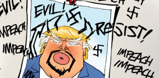 Sharpiegate Sharpiegate, Nate Beeler, donkey,democrat,donald trump,sharpie,unhinged,crazy,resist,impeach,president,marker,politics,888,donald trump 2019, sharpiegate