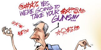 Beto Swearing Beto Swearing, Nate Beeler, beto,guns,swear,jar,campaign,2020,888,democrat,democratic,candidate,liberal,cuss,texas,politics,primary,beto orourke
