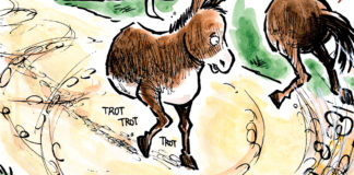 Running in Circles Running in Circles, Jeff Koterba, Trump, congress, democrats, 2020, campaign, election, impeachment, donkey