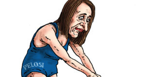 Leap in the dark Leap in the dark, Joep Bertrams, pelosi, trump, impeachment, gutter, dark, dive,