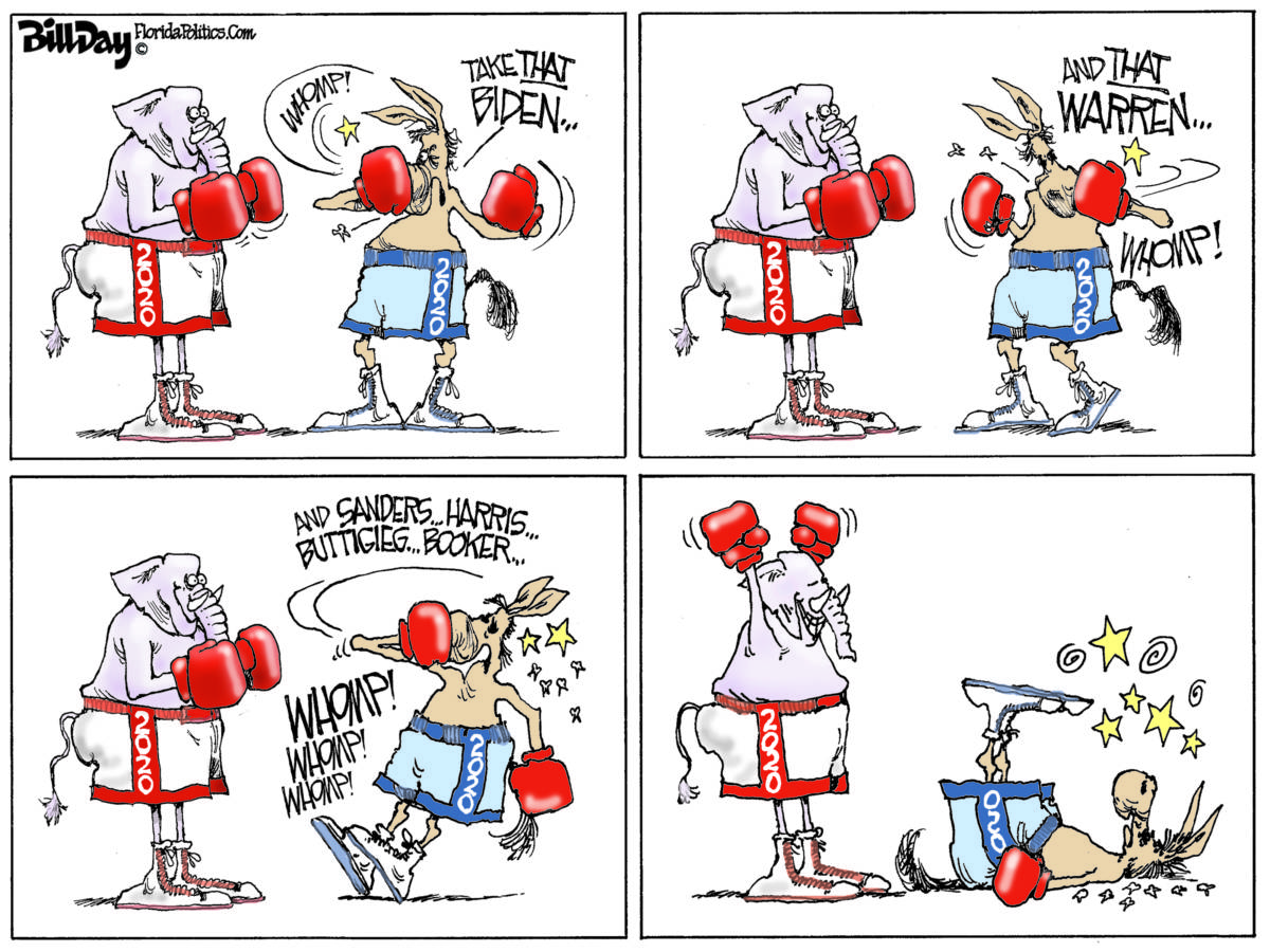 The Fight, Bill Day, GOP, Democrats, boxing, election, 2020, self-defeating