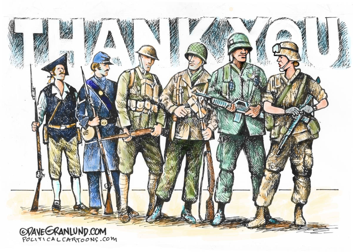 Veterans Thank You by Dave Granlund, PoliticalCartoons.com