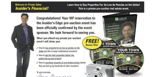 A mailer showing Dean Graziosi sent by defendants enticing consumers to attend a Nudge "preview event." The FTC and the Utah Division of Consumer Protection sued Utah-based Nudge, LLC, alleging that the company bilked consumers out of more than $400 million.