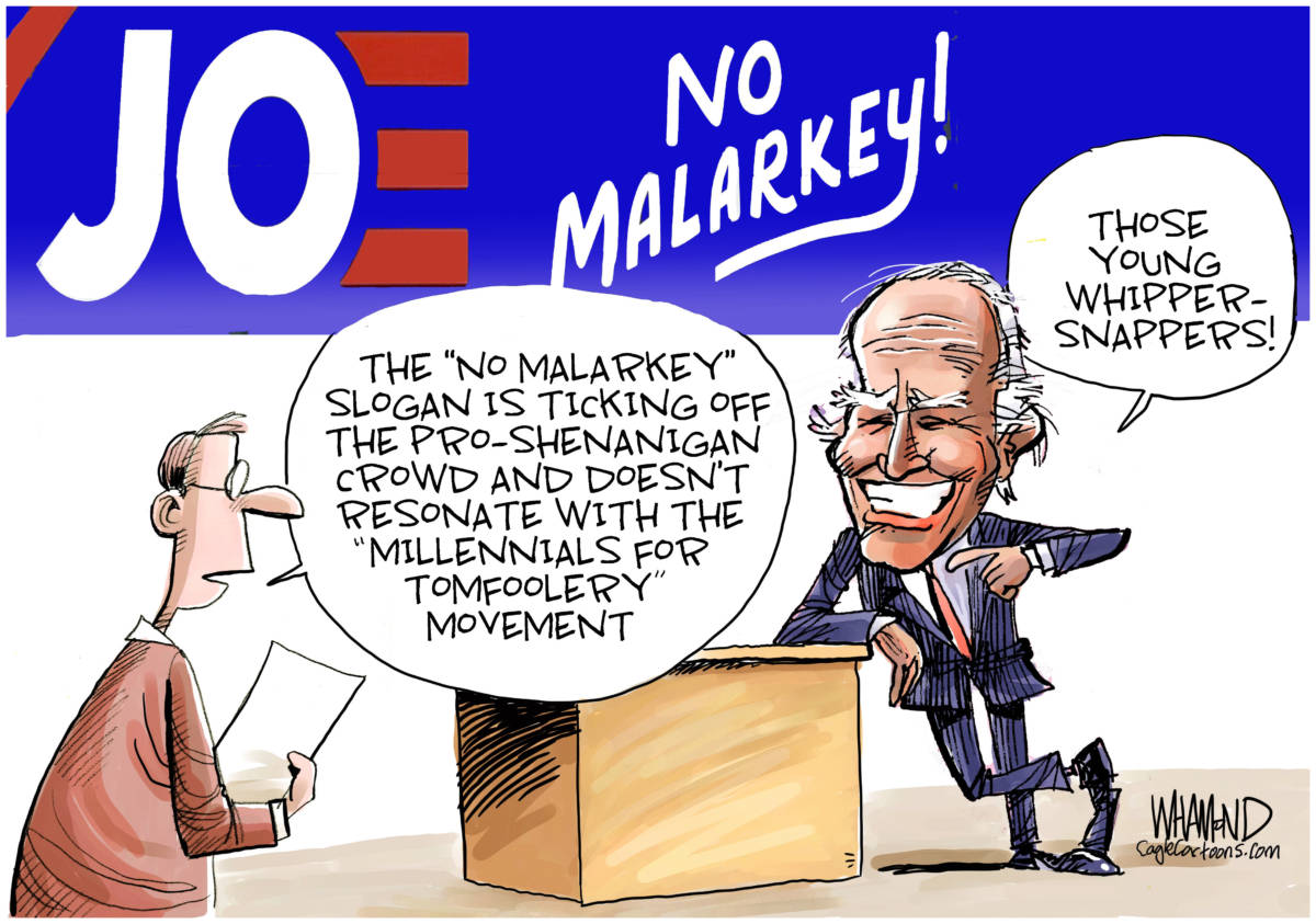 No Malarkey For Biden by Dave Whamond, Canada, PoliticalCartoons.com
